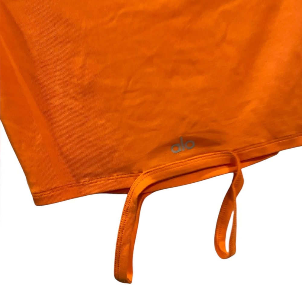 NWT Alo Yoga halo crop tee TANGERINE Size S - Picture 3 of 4